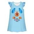 thumbnail image 3 of WhouRiu Girls Summer Cartoon Graphic Dresses Sleeveless Flutter Sleeve Crew Neck Dress Kids Comfortable Cute Party Nightgown,6-7 Years, 3 of 3