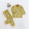 thumbnail image 3 of Otqutp Toddler Beach Clothes Set for Spring Toddler Girl Boy Long Fruit Print Top Trousers Casual Loose Home Wear Set for 0 To 6 Years 2-Piece Sleepwear Clothes Sets, 3 of 3