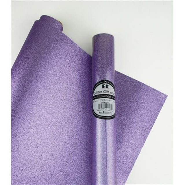 Best Creation Lavender Glitter Gift Wrap - 20 Rolls per Box
