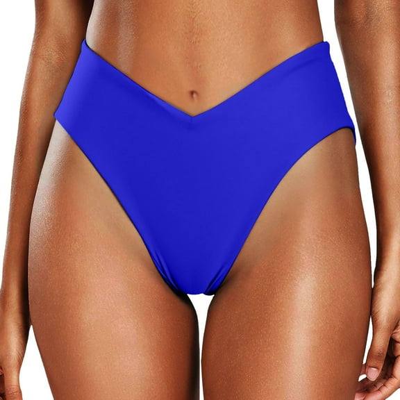 Women's Bikini Bottom Sexy V Cut High Cut Swimsuit High Waisted Bathing Suit Bottoms