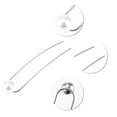 thumbnail image 5 of Unique Bargains 1 Pc Classic Pearl U-shaped Hair Pins Hair Clips for Women 4.76"x0.91"x0.79" Silver Tone, 5 of 5