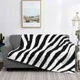 thumbnail image 2 of Rateoe Zebra Pattern Flannel Throw Blanket, Ultra-soft Blanket for Bed, Couch, Car, Hypoallergenic Anti-pilling blanket-40"x30"(Horizontal), 2 of 6
