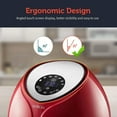 thumbnail image 5 of Large Air Fryer 8.5 Quart, Electric Hot Airfryer Xl Oven Oilless Cooker With 7 Presets, Lcd Digital Touch Screen And Nonstick Detachable Basket, Ul , Cook Book, 1700W (Red), 5 of 8