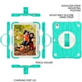 thumbnail image 3 of ELEHOLD Case for Apple iPad 10th Gen, Heavy Duty Shockproof Case with Pencil Holder/Stand/Hand Strap/Shoulder Belt, Rugged Protective Cover for Boys Girls,Mint, 3 of 10