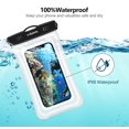 thumbnail image 4 of Casetego Universal Waterproof Phone Pouch with Card Slot&Lanyard, IPX8 Cellphone Dry Bag Waterproof Case for iPhone 14 13 12 11 Pro Max SE XS XR S10 S9 Note 20/10 Up to 7" -2 Pack,Black, 4 of 5