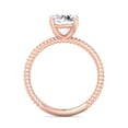 thumbnail image 3 of Camigos - Twisted Rope Band Round Cut Moissanite Lab - Diamond Solitaire Engagement Ring, 3 of 5