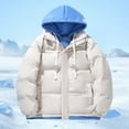 thumbnail image 2 of Down Jacket Men Warm Winter Coats for Mens Puffer Jackets with Hood White M, 2 of 9