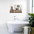thumbnail image 3 of Farmhouse Bathroom Decor Wall Art Rustic Flower and Butterfly Bathroom Pictures Canvas Print Country Bathroom Wall Decor Relax Bathroom Wall Art Framed Ready To Hang 12"x16", 3 of 6