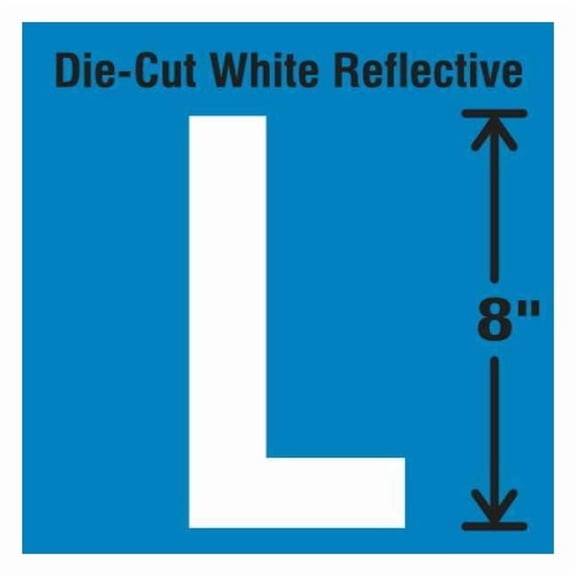 Stranco Letter Label, Vinyl, 8 in H, 4-3/4 in W DWR-SINGLE-8-L