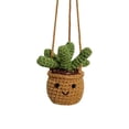 thumbnail image 1 of BKER Cute Face Potted Crochet Pendant Rearview Interior Design Pendants, 1 of 6