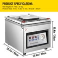 thumbnail image 5 of KFFKFF 320W Food Saver System, Ideal for Wet Foods, Meats & Seasonings, Compact Layout, 12.6" Seal Bar, Suitable for Home & Commercial Kitchen Settings, 5 of 9