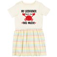thumbnail image 3 of Inktastic Godson My Godfather Loves Me Girls Toddler Dress, 3 of 5