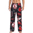 Boston_Red_Sox Men's Pajama Pants for Football Fans,Home pants