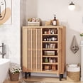 thumbnail image 4 of Tribesigns 6-Tier Bathroom Floor Cabinet with 2 Shutter Doors, Wooden Bathroom Storage Cabinet, Large Sideboard Cabient for Bathroom/Living Room, 4 of 7