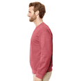 thumbnail image 4 of Gildan Long Sleeve Men's Sweatshirt, Durable Heavy Blend Casual Crewneck Sweatshirt, Heather Scarlet Red, 3XL, 4 of 6