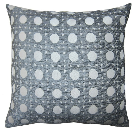 STUDIOCHIC Home 18" x 18" Cane Decorative Pillow in Gray