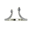 thumbnail image 2 of Araiya Fine Jewelry 10K White Gold Round-shape Lab Grown Diamond Bypass Band Ring ( 1/3 cttw, D-F Color, VS Clarity) Size 10, 2 of 5