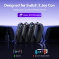 thumbnail image 3 of JSAUX 4-in-1 Magnetic Charging Dock for Nintendo Switch 2 Joy-Con Controllers, Charger Station with Adjustable Stand, LED Indicator and USB-C Cable-GP0506, 3 of 9