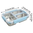 thumbnail image 2 of Stainless Steel Bento Box Lunch Container with 3 Compartments Leakproof Design for Meal Prep Home Kitchen Office Travel Long Lasting Food Grade Material Easy Clean, 2 of 8