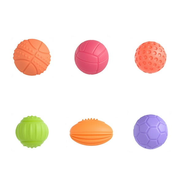 6PC The Tactile Senses Toys Development Baby Hand Ball Toy Training Soft Ball
