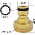 thumbnail image 3 of Season Time Brass Hose Connector Kit, Quick Connect, 3/4 Inch GHT (2 Pack), 3 of 9