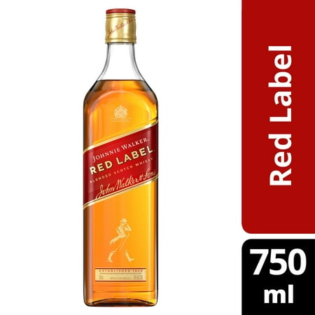 Johnnie Walker Red Label Blended Scotch Whisky, 750 mL, 40% ABV