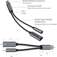 thumbnail image 7 of USB c to 3.5mm Headphone and Charger Adapter with 60w Fast Charging, 2-in-1 USB C PD 3.0 Charging Port to Auxiliary Audio Jack and Fast Charging Dongle Cable Cord (2 Ports - Gray), 7 of 7