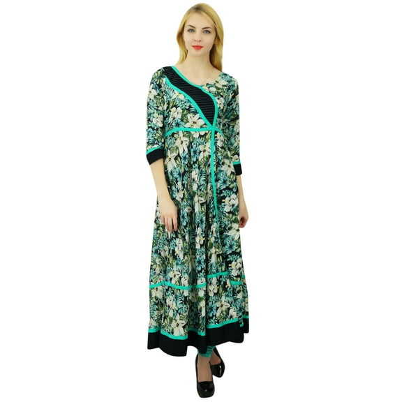 Phagun Floral Designer Anarkali Kurti Cotton Ethnic Women Kurta Casual Dress