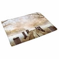 thumbnail image 2 of MKHERT Fall Wooden Dock with Leaves and Tree Branches Rustic Theme Doormat Rug Home Decor Floor Mat Bath Mat 30x18 inch, 2 of 3