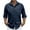 Dark Blue, variant on Mens Sweatshirt Under $10 Men's Casual Button Down Shirts Long Sleeve Textured Wrinkle Free Untucked Shirt with Pocket Slim Fit Business Office Shirts