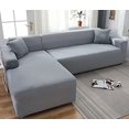 thumbnail image 1 of LAICAIW Super Stretch Sectional Couch Covers, L-Shaped Sofa Covers Softness Furniture Slipcovers Non Slip Pets Dogs Furniture Protector (Color : D, Size : 2 Seater(57in-72in)), 1 of 6