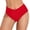 Red, variant on Bikini Bottoms Womens Solid Color High Waisted Full Coverage Swimsuit Lightweight Ruched Scrunch Bathing Suit Bottom Red M