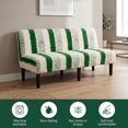 thumbnail image 5 of Eurhowing Armless Sofa Cover, Fuzzy Plush Non-Slip Futon Slipcover, Fall Winter Thick Sofa Bed Furniture Protector, Loveseat, Green, 5 of 10
