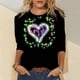 thumbnail image 2 of Blusa informal de manga larga con cuello redondo y estampado de amor para mujer Fridja  hkj2727, 2 of 5