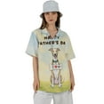 thumbnail image 4 of Cute Whippet Loves Dad Happy Father's Day Hawaiian Shirt Breathable Summer Unisex Merch Dog Lover - 12008, 4 of 6
