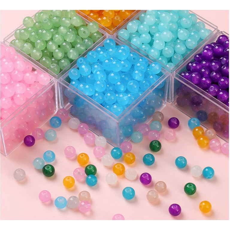 Elane 1200 Pcs Crystal Beads for Jewelry Making,Bracelet Making Kit Crystal Beads Plastic Beads for Bracelets Making, Colorful Bracelet Beads (3