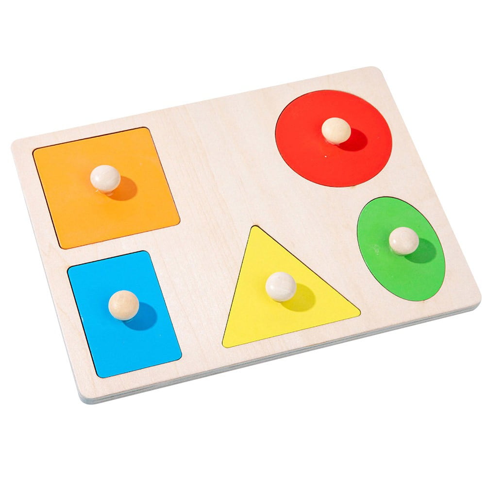 Educational Toddler Toys for Boys Girls, Wooden Shape Color Recognition ...