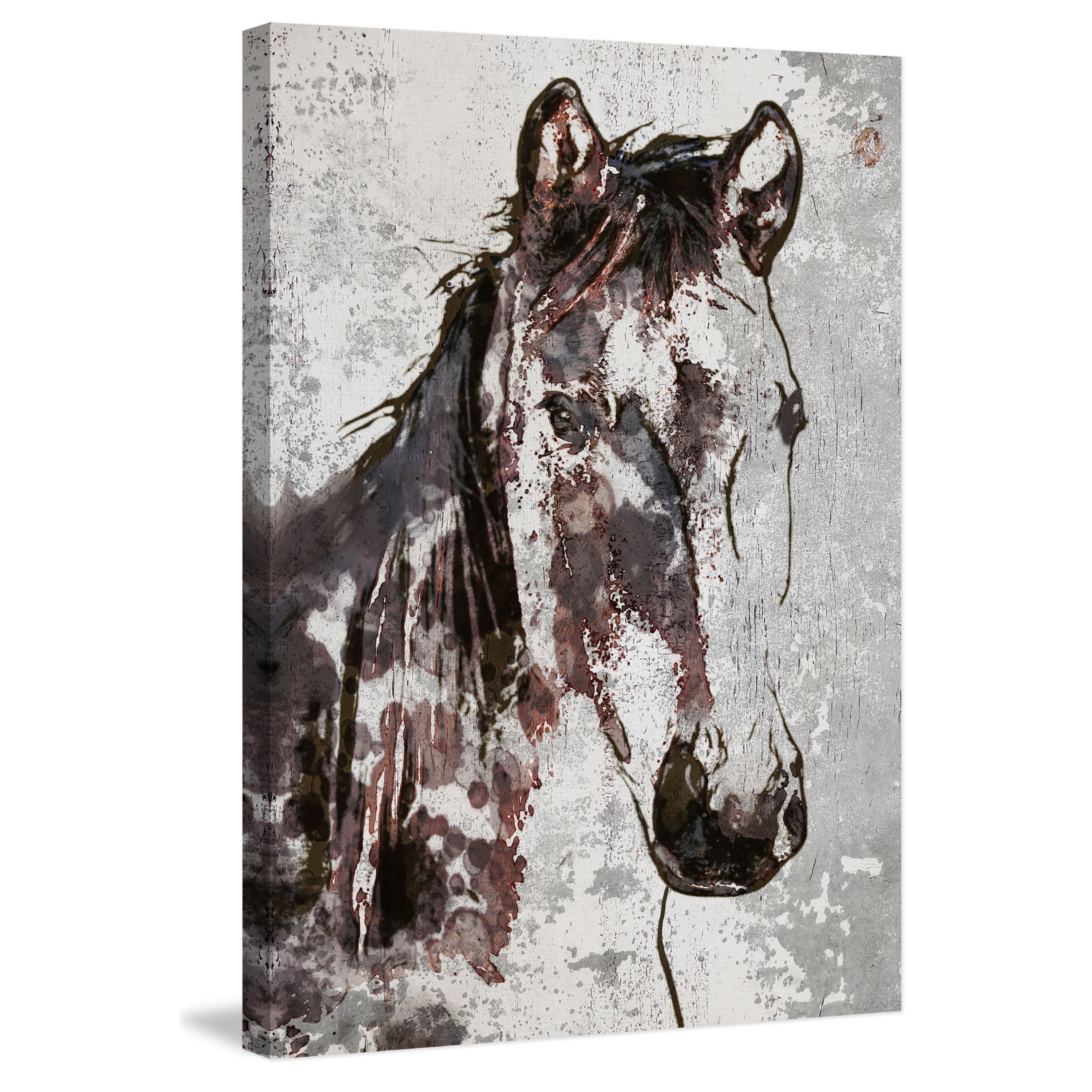 Marmont Hill "Frederik Horse" by Irena Orlov Painting Print on Wrapped Canvas