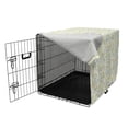 thumbnail image 3 of Floral Dog Crate Cover, Poetic Leaves and Branches of Jolly Season, Easy to Use Pet Kennel Cover Small Dogs Puppies Kittens, 7 Sizes, Cream Yellow Green, by Ambesonne, 3 of 6