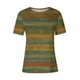 thumbnail image 4 of Pisexur Hauts d'Été pour Femmes, Hauts pour Dames, Hauts pour Femmes, Pull Décontracté à Manches Courtes Imprimé Col Rond Multicolore, L, 4 of 5