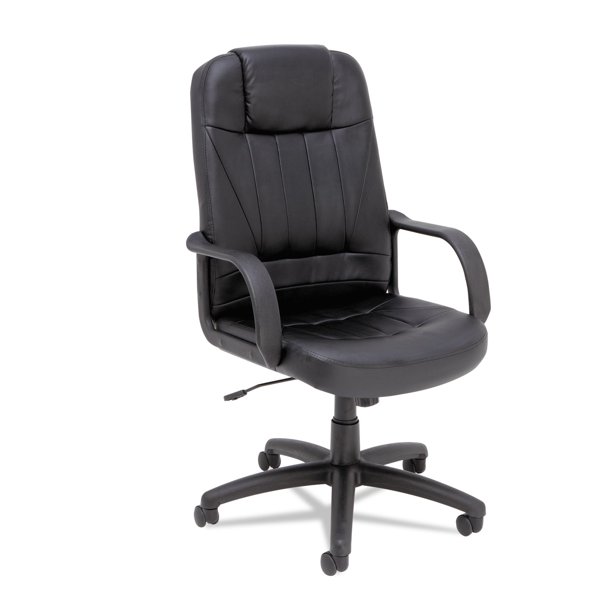 Alera Sparis Series Executive Leather HighBack Swivel/Tilt Office Chair, Leather, Black