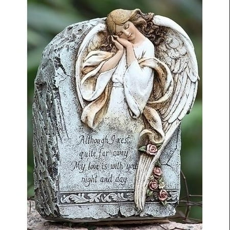 9" Memorial Angel Outdoor Garden Stone