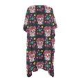 thumbnail image 2 of HELLHERO Polyester Long Kimono Swimsuit Cover Up for Beach Lightweight Short Sleeve Sugar Skull Print, 2 of 6