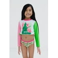 thumbnail image 2 of wicked Elphaba Glinda UPF 50+ Rash Guard and Bikini Bottom Little Kid to Big Kid, 2 of 5