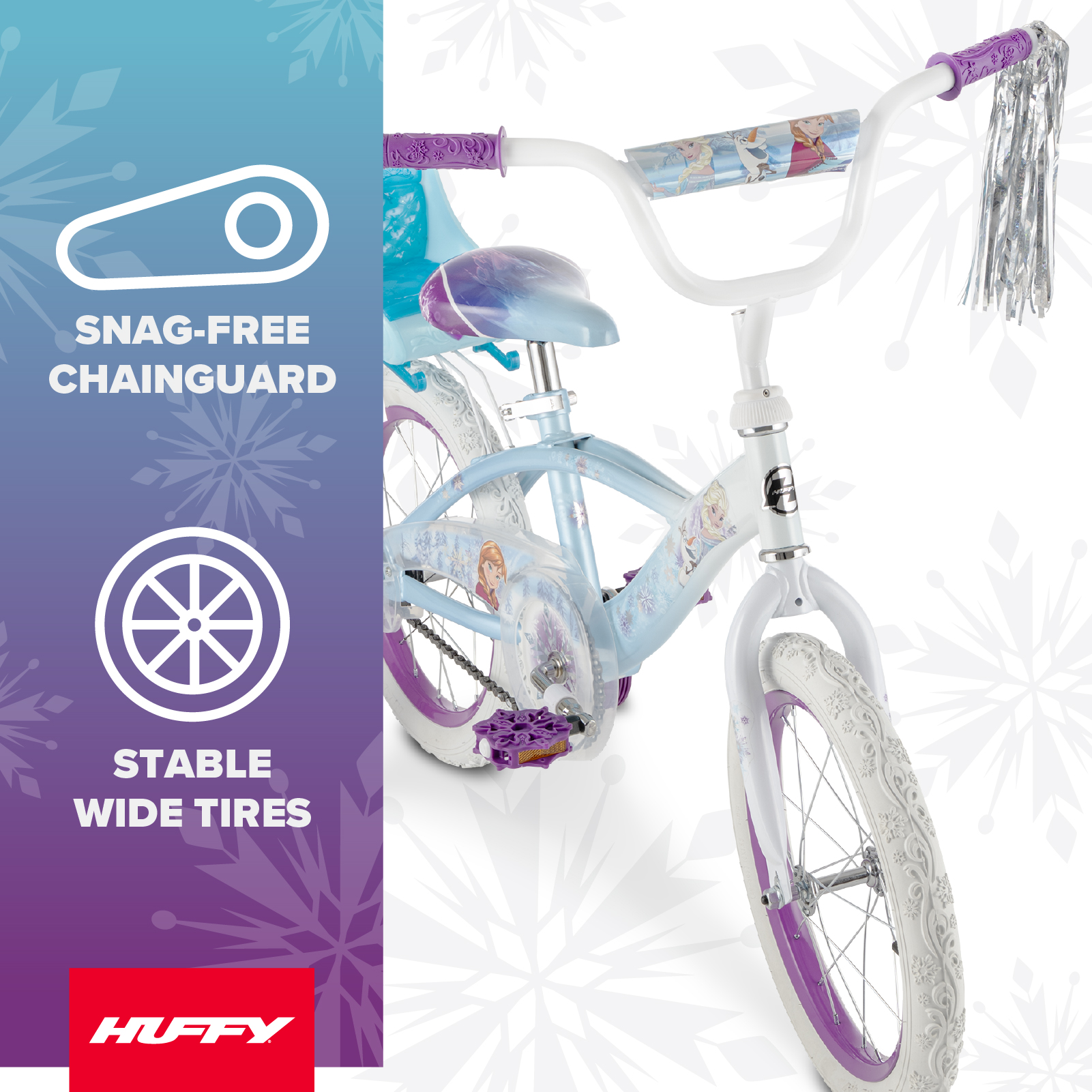 Huffy 16" Disney Frozen Kids' Bike with Sleigh Carrier photo 4