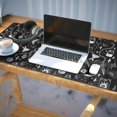 thumbnail image 3 of Long Mouse Pads for Desk,Black Tarot Moon Moth Pattern Desk Mats on Top Of Desks, Desk Mouse Pad Extra Large with 3mm Non-Slip Base and Stitched Edge for Gaming,Office,Work,Home 35.4"x15.7", 3 of 6