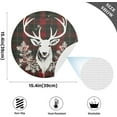 thumbnail image 3 of Dreamtimes Christmas Deer Placemats Set of 6 Non-Slip Heat Resistant Dining Table Place Mats Washable Kitchen PVC Weave Table Mats, 3 of 6
