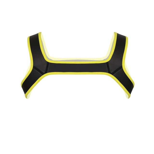 Sholeno Double Shoulder Support Neoprene Wrap Protector Unisex Men Ladies Injury Protect Sprains Dislocation of Shoulder Yellow M