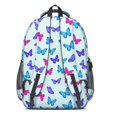 thumbnail image 3 of Lightblue Butterfly Pattern Cute School Backpack Bag with Padded Back and Adjustable Shoulder Straps 16.9 X 12.6 X 5.9 Inches, 3 of 5