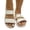 Beige, variant on Womens Summer Comfort Sandals Two Strap Non-Slip Slip on Platform Walking Shoes Casual Open Toe Beach Outdoor Slides Sandal White